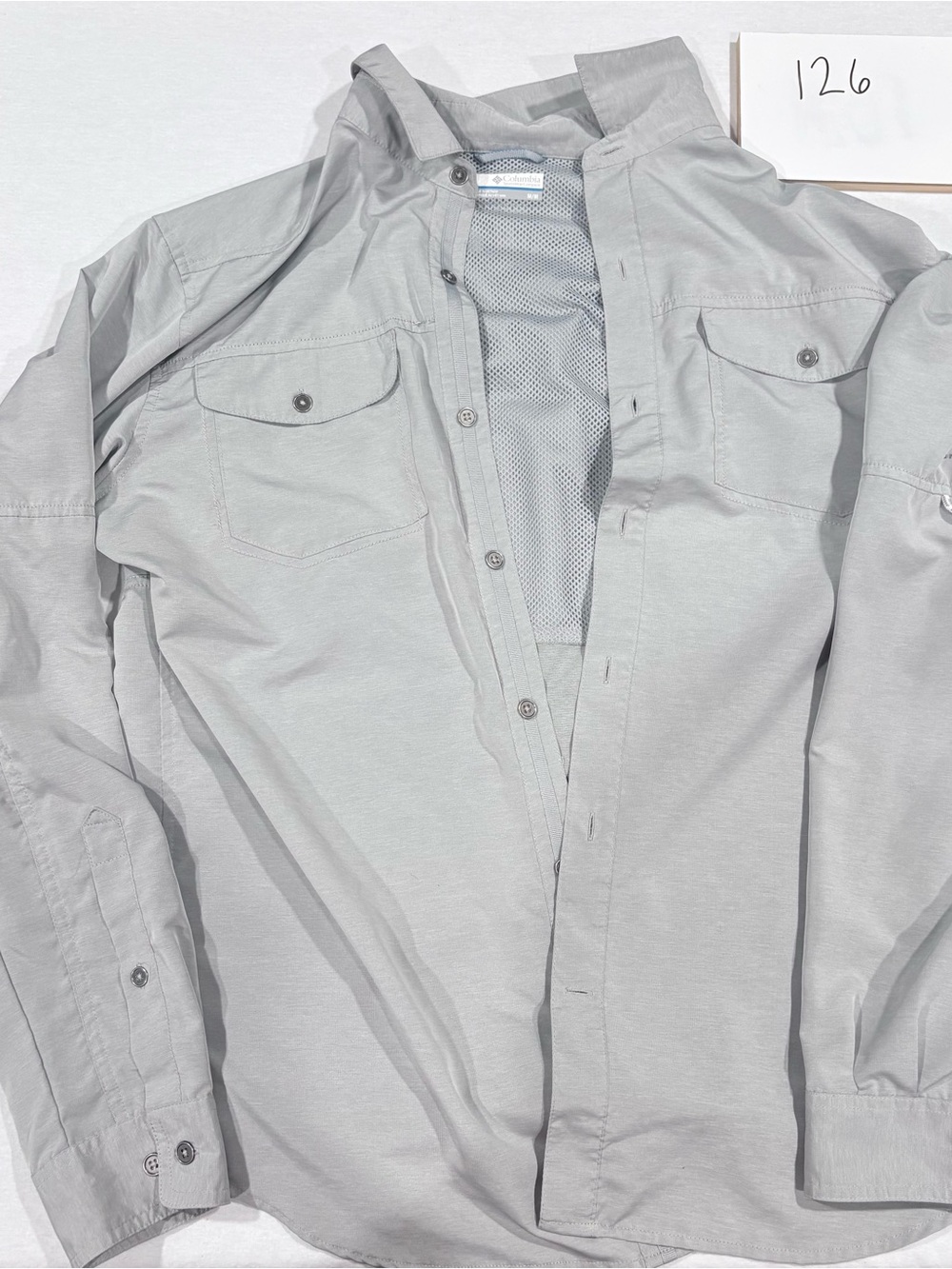 Columbia Men's Light Gray Button-Up Shirt Jacket